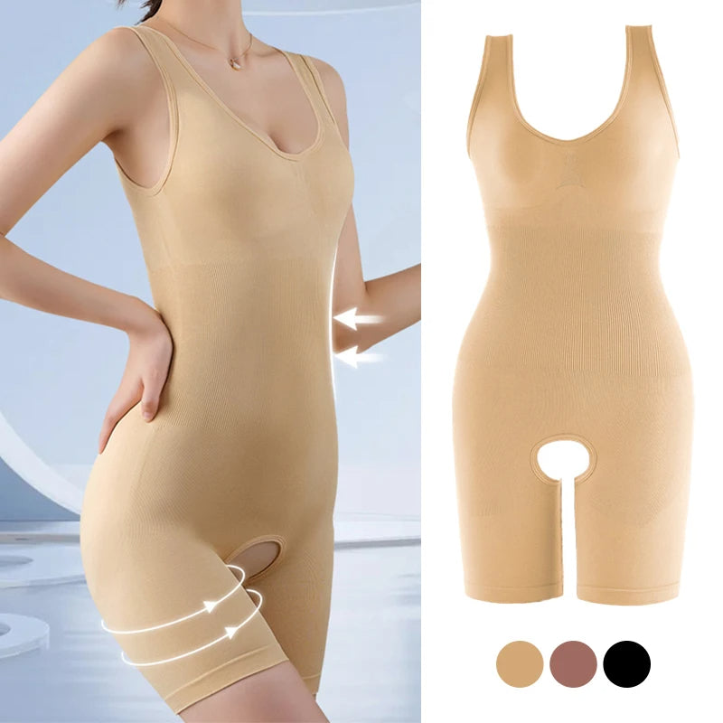 YouthBae Bodysuit Shaper Slimming Open Crotch Corset Tummy Shapewear
