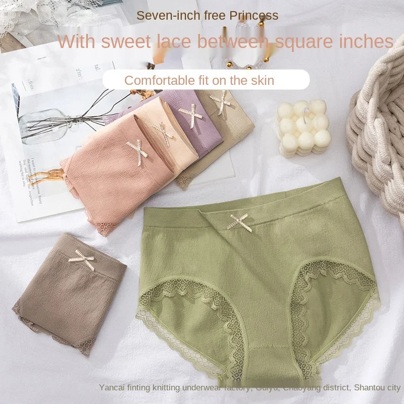 Panties Breathable Women Mid Waist Briefs Women's Underwear