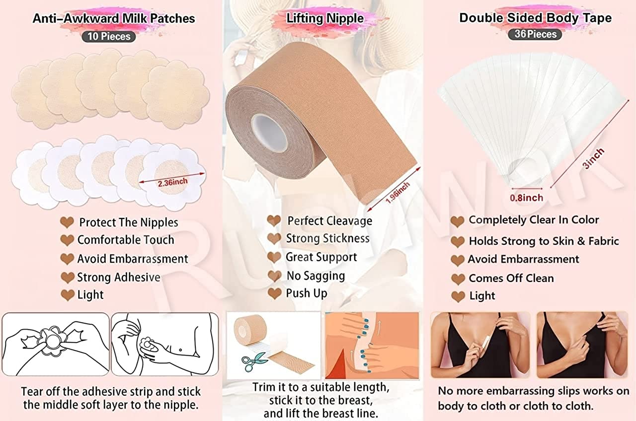 Boob Tape + Nipple Pasties + Fashion Tape