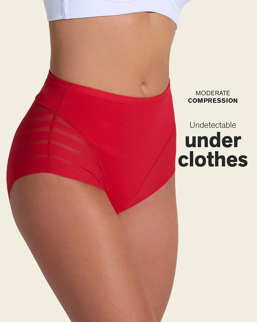 BreatheFit Lace High-Waist Briefs – Summer Tummy Control 💫