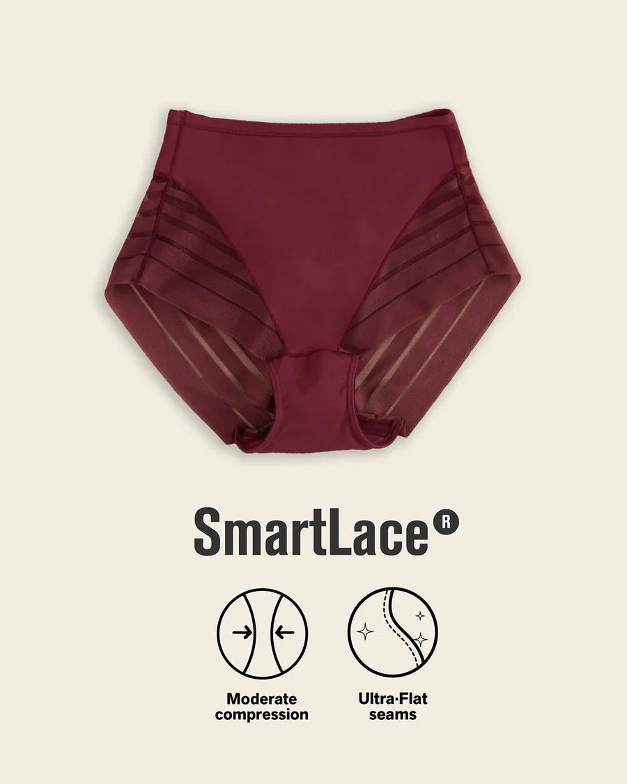 BreatheFit Lace High-Waist Briefs – Summer Tummy Control 💫