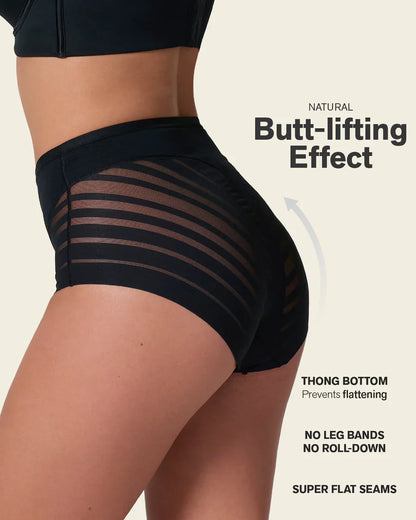 BreatheFit Lace High-Waist Briefs – Summer Tummy Control 💫