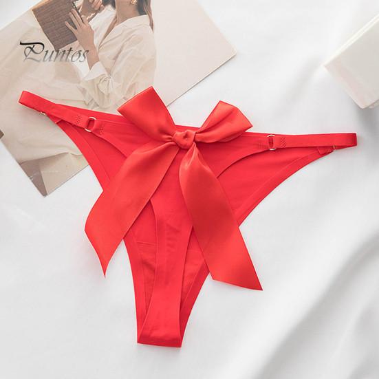 Women's low-waist panties with bow (Pack of 3