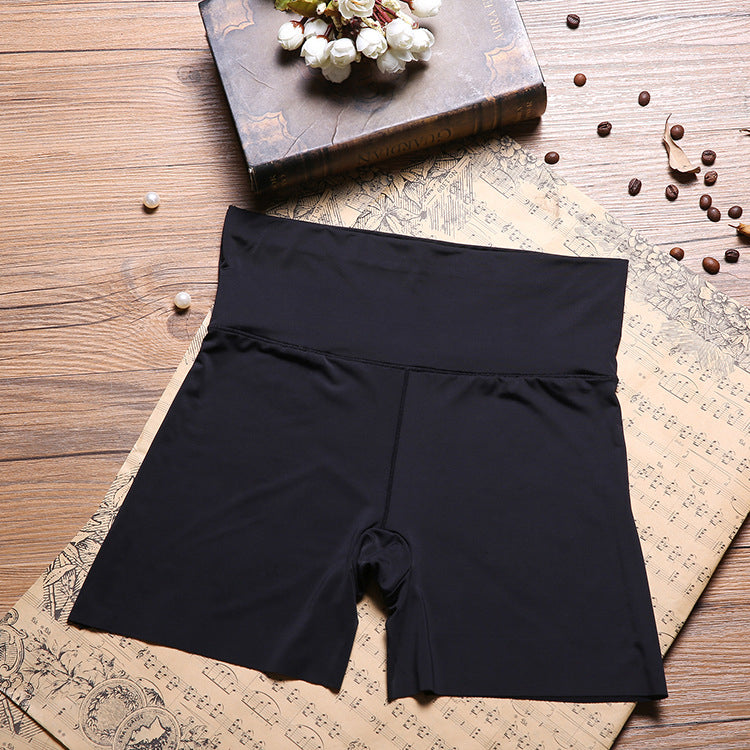 Women Safety Shorts Pants Seamless Thin Ice Silk High Waist Panties Seamless(Pack of 2)