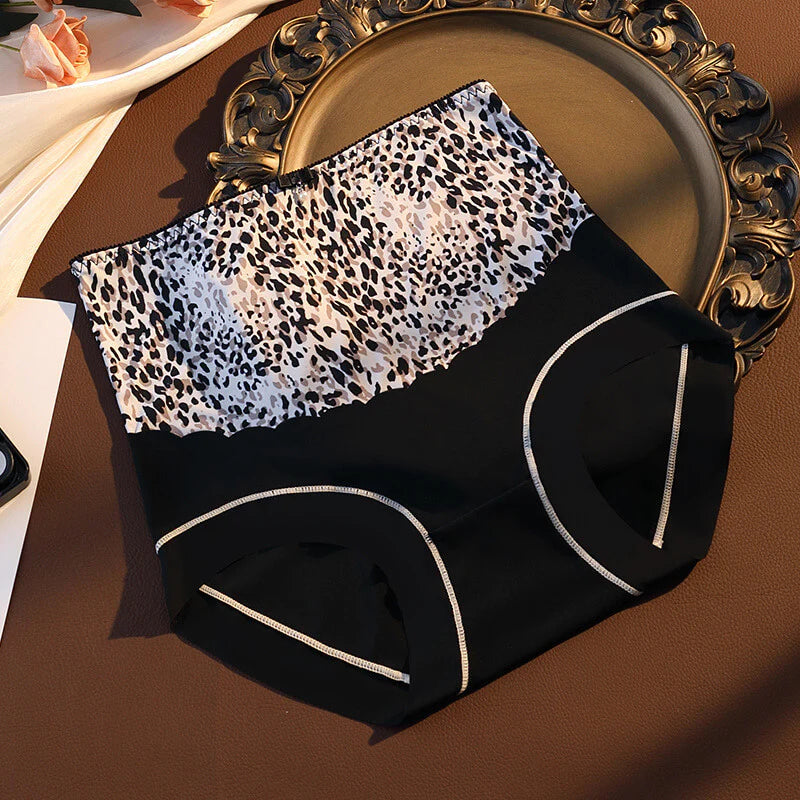 YouthBae's Leopard Print High Cut Silk Panty Brief