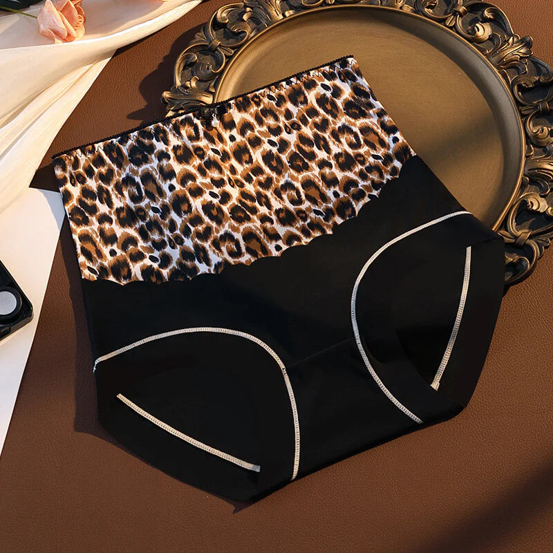 YouthBae's Leopard Print High Cut Silk Panty Brief