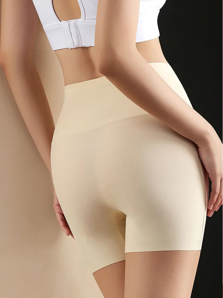 Women Safety Shorts Pants Seamless Thin Ice Silk High Waist Panties Seamless(Pack of 2)
