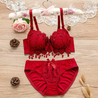 YouthBae Wireless Bra Push Up Sexy Lingerie set