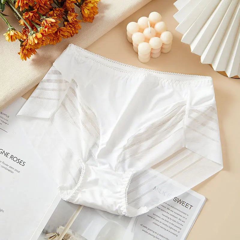 BreatheFit Lace High-Waist Briefs – Summer Tummy Control 💫