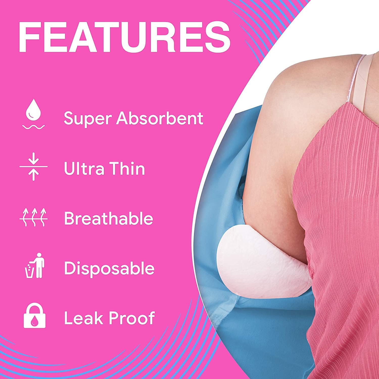 Sweat Pads For Underarms Unisex(Pack of 20)