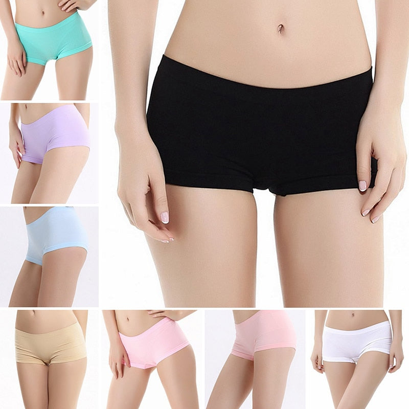 Women's Stretchable shorts Panty || Seamless || Multi-colors (Pack of 3)