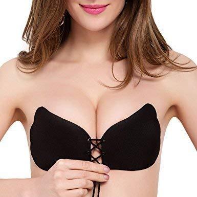 YouthBae Strapless Silicone Invisible Push-up and Women's Sticky Backless Bra