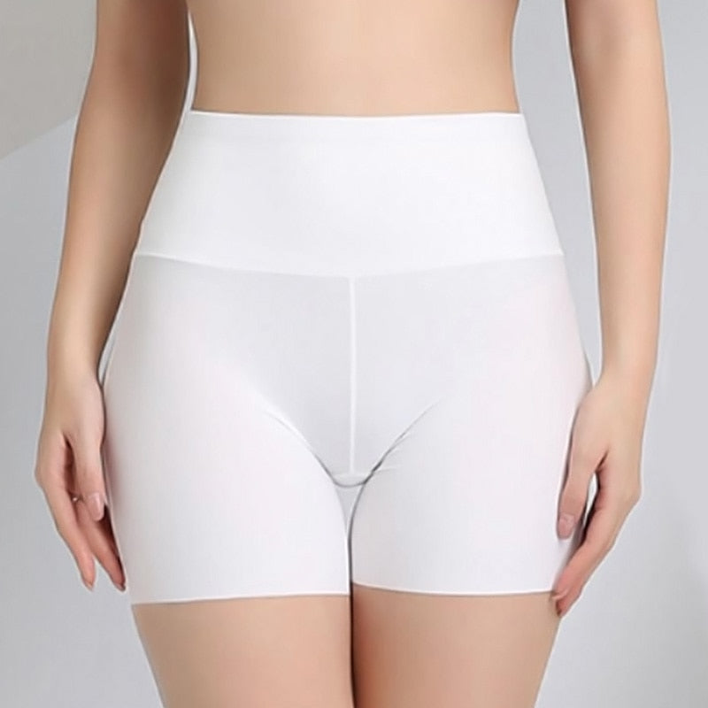 Women Safety Shorts Pants Seamless Thin Ice Silk High Waist Panties Seamless(Pack of 2)